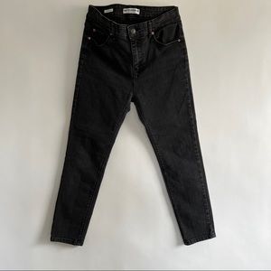 Pull&Bear skinny mid waist washed black EUR 40